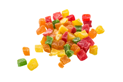 Papaija raiba, kubiņi, ar cukuru