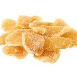 Ingvers žāvēts ar cukuru, lapiņas